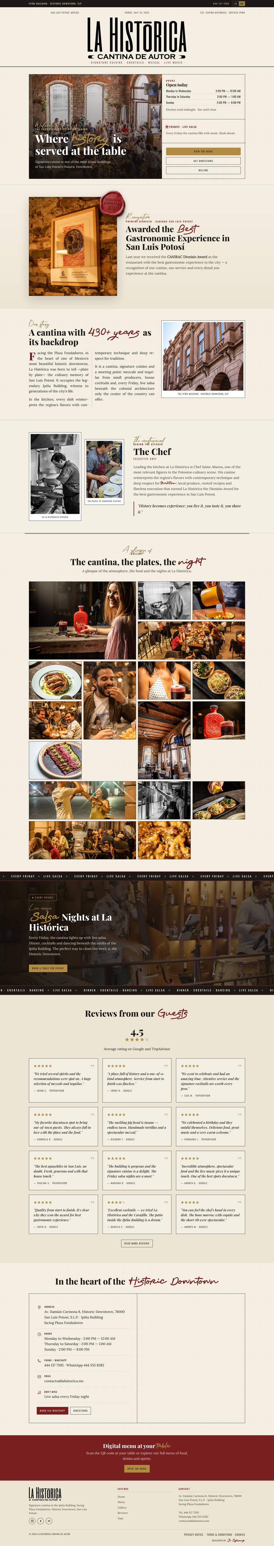 Sitio web de La Histórica (lahistorica.mx) desarrollado por Ji Group
